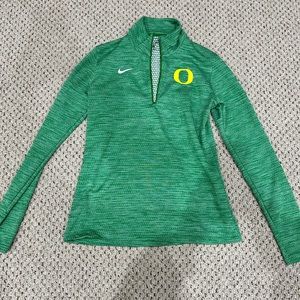 Nike University of Oregon Ducks DRI-FIT quarter zip pullover, women’s size M
